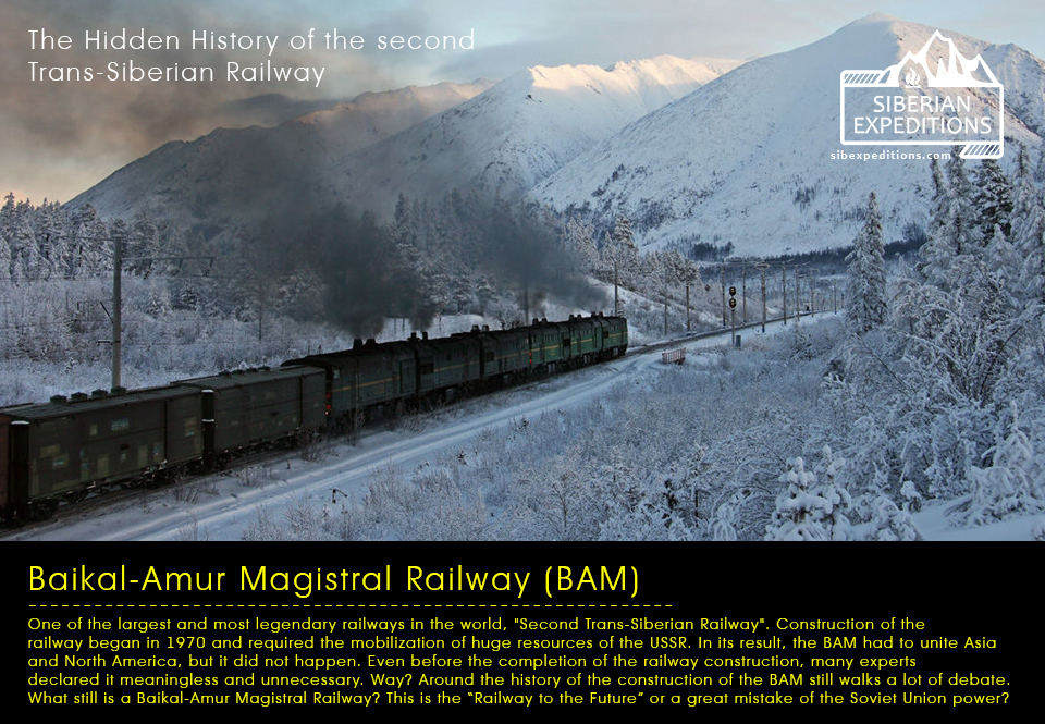 Baikal-Amur Railway - second Tras-Siberian Railway, Russia, Siberia