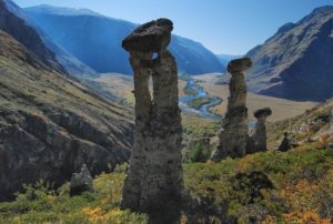 The Altai Mountains, Stone Mushroom site, from bike expeditions